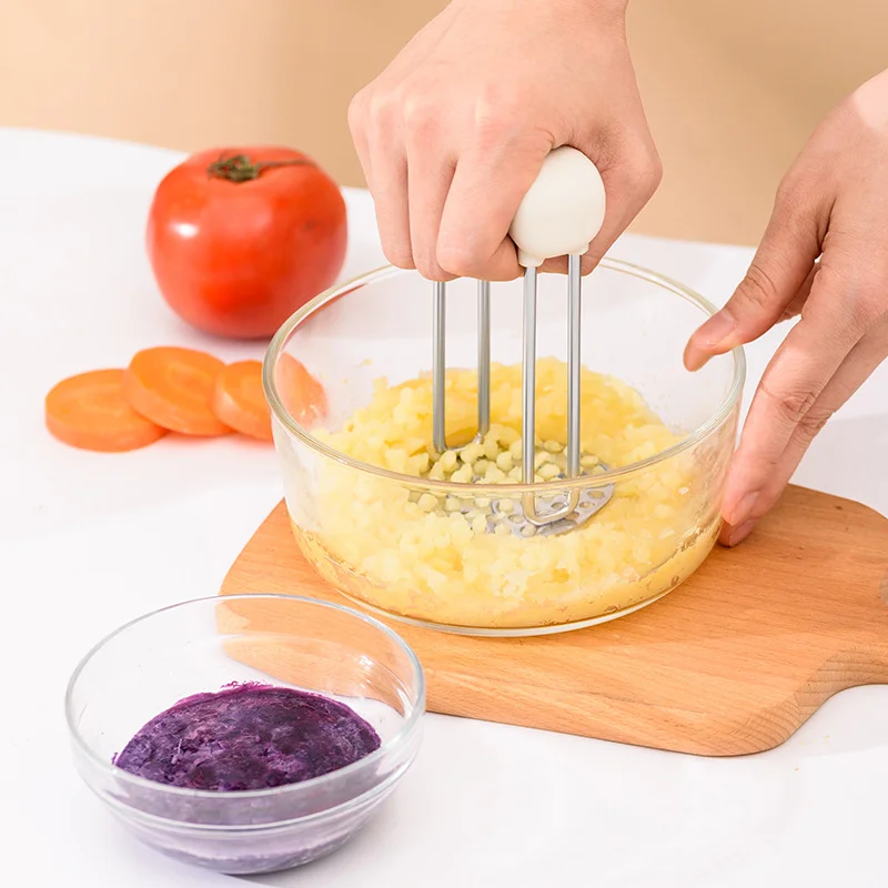 Manual Potato Masher Durable Potato Ricer Kitchen Vegetable Masher With Non-Slip Handle Fruit Juicer Kitchen Gadgets thumbnail 3