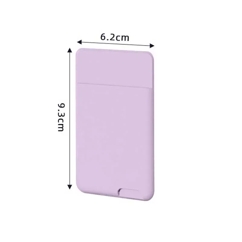 Phone Wallet Case Card Holder Self-Adhesive Silicone Pocket Stick ID Bank Credit Card Storage Card Holder Bag Accessory Purse thumbnail 6