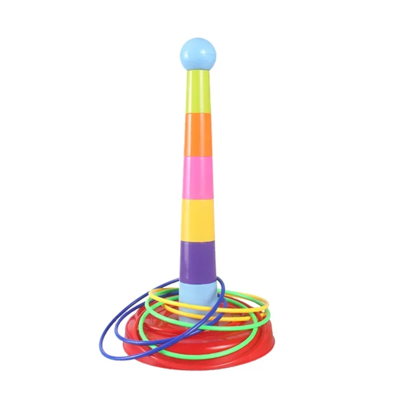 Children Throw Circle Game Ferrule Stacked Toys Fun Indoor Outdoor Parent-Child Interactive Circle Layers Early Education Gift thumbnail 5