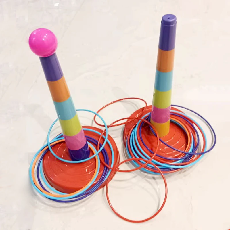 Children Throw Circle Game Ferrule Stacked Toys Fun Indoor Outdoor Parent-Child Interactive Circle Layers Early Education Gift thumbnail 6