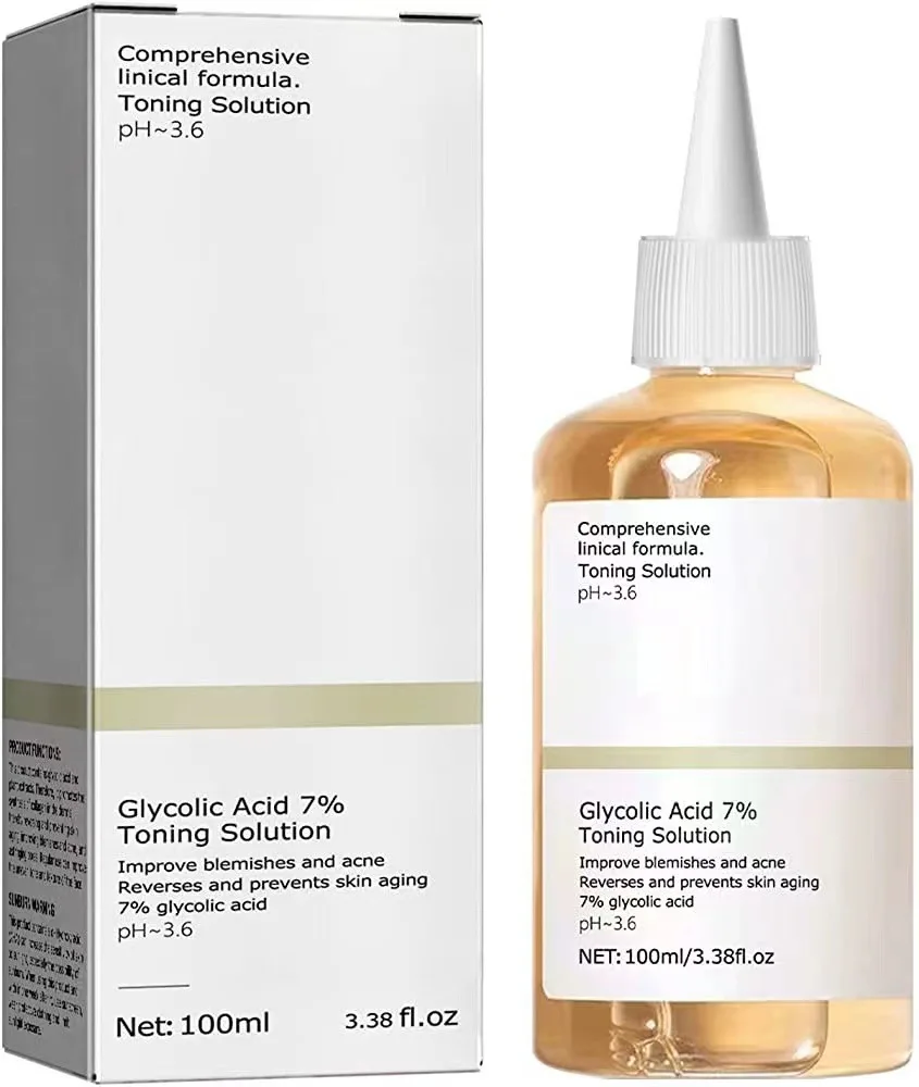 100ml Glycolic Acid 7% Toning Solution To Remove Acne and Moisturize Skin Rejuvenating Lotion thumbnail 5