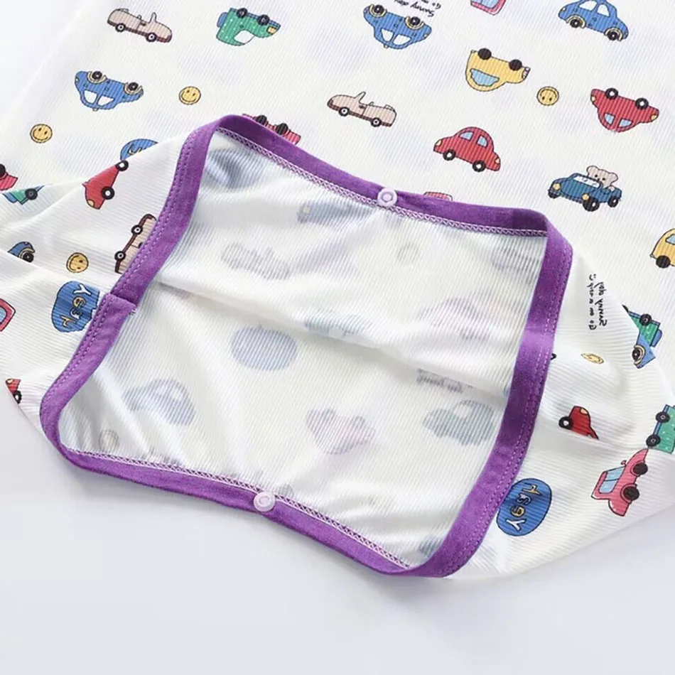 Baby Summer Sleepsuit Thin Ice Silk for Cool Comfort Anti-Kick Feature to Keep Baby Safe Unisex Homewear Sleepwear Robes thumbnail 5