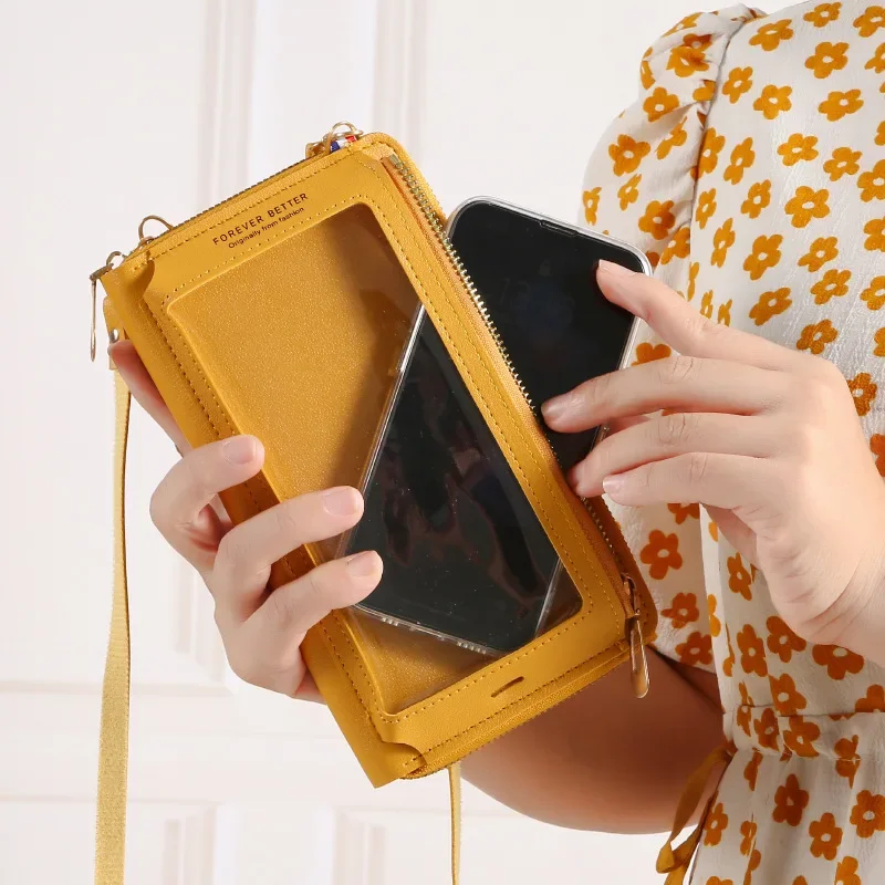 Women Crossbody Bags Touch Screen Cell Phone Purse 2023 Fashion Shoulder Bag Mobile Mini Wallet Card Holder Handbag for Female thumbnail 3