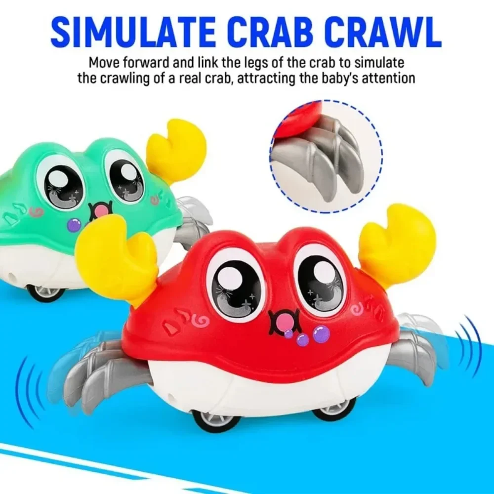 Children's Fun Double Loop Running Cartoon Crab Octopus Parent Child Interaction Inertia Crawling Toy Gifts for Boys and Girls thumbnail 5
