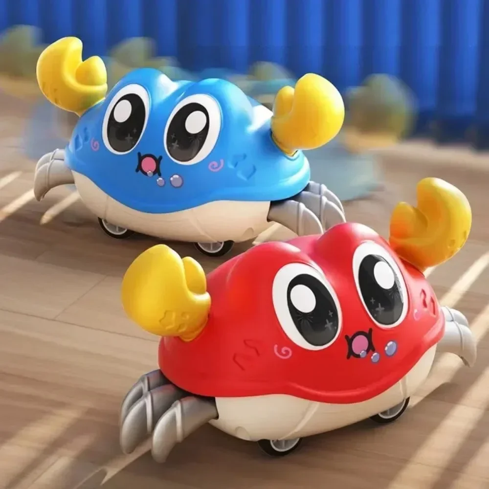 Children's Fun Double Loop Running Cartoon Crab Octopus Parent Child Interaction Inertia Crawling Toy Gifts for Boys and Girls thumbnail 2