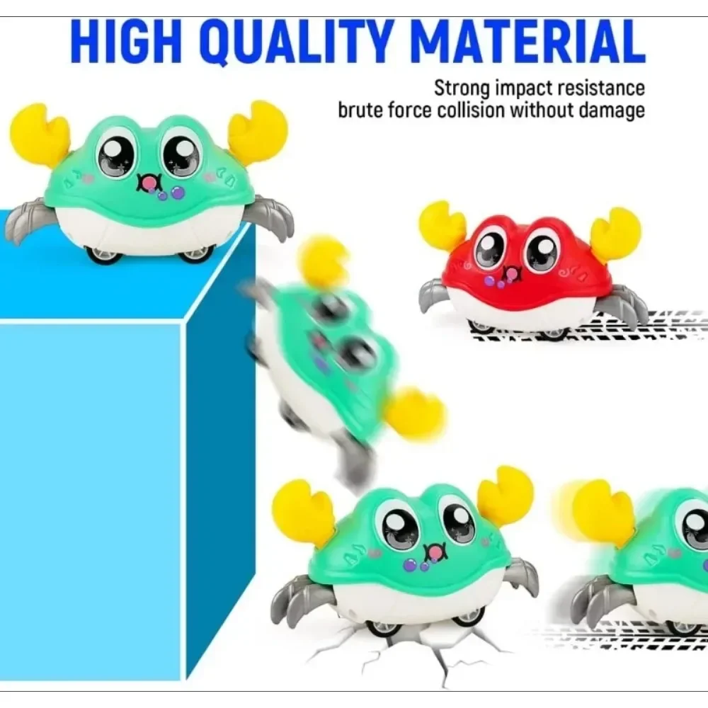 Children's Fun Double Loop Running Cartoon Crab Octopus Parent Child Interaction Inertia Crawling Toy Gifts for Boys and Girls thumbnail 6