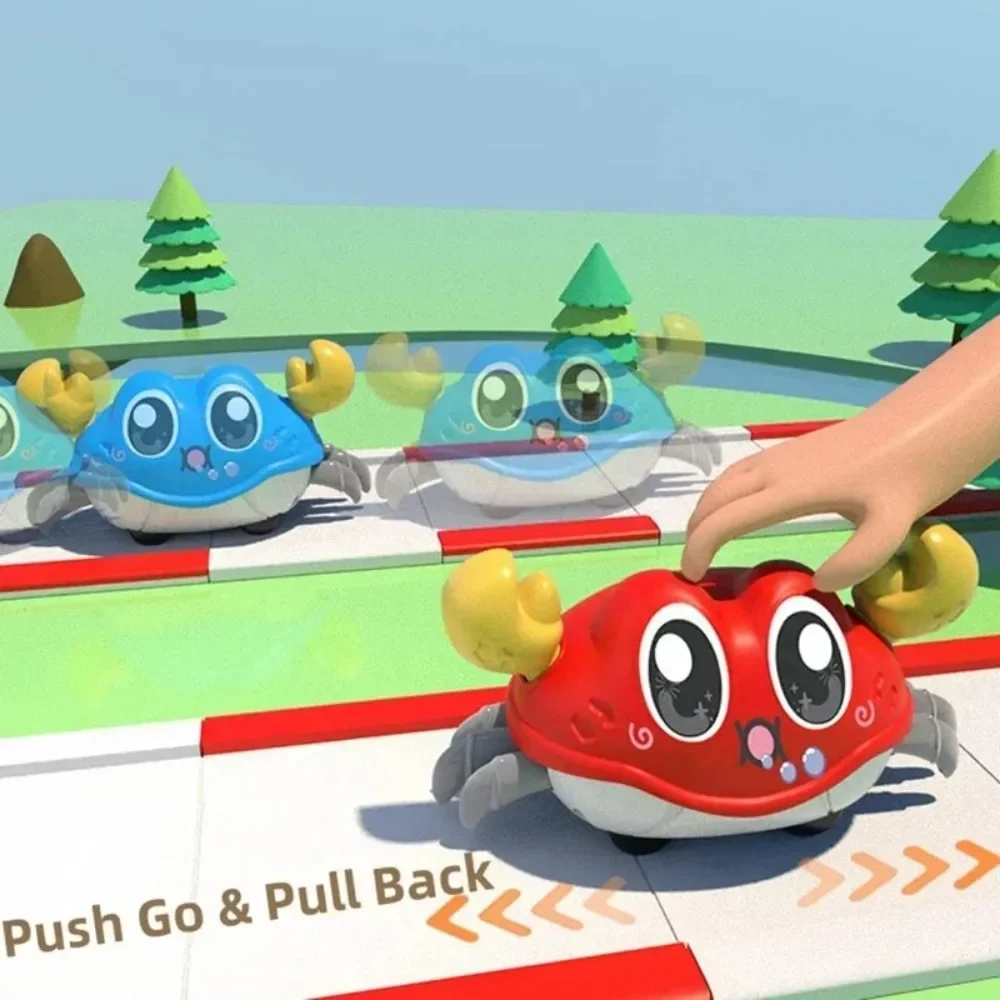 Children's Fun Double Loop Running Cartoon Crab Octopus Parent Child Interaction Inertia Crawling Toy Gifts for Boys and Girls thumbnail 3