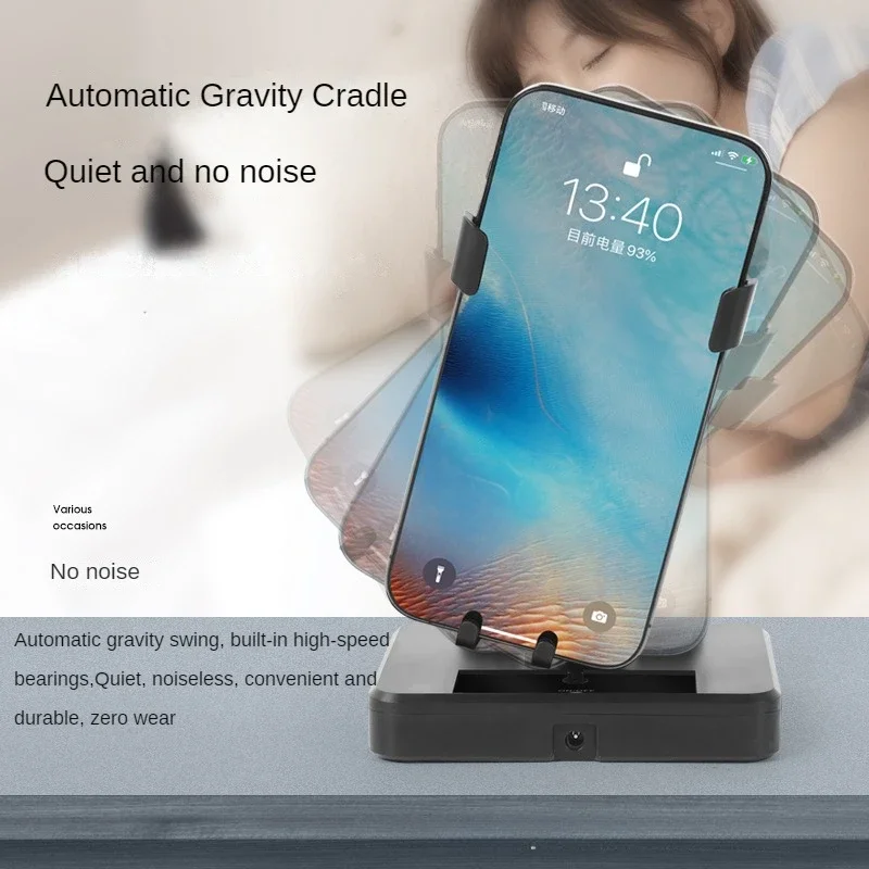 Desk Mute Automatic Swing Shaker Mobile Phone Stand Holder Automatic Swing Shake Phone Wiggler Pedometer Brush Stepper thumbnail 4