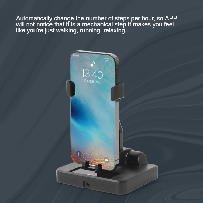 Desk Mute Automatic Swing Shaker Mobile Phone Stand Holder Automatic Swing Shake Phone Wiggler Pedometer Brush Stepper thumbnail 2
