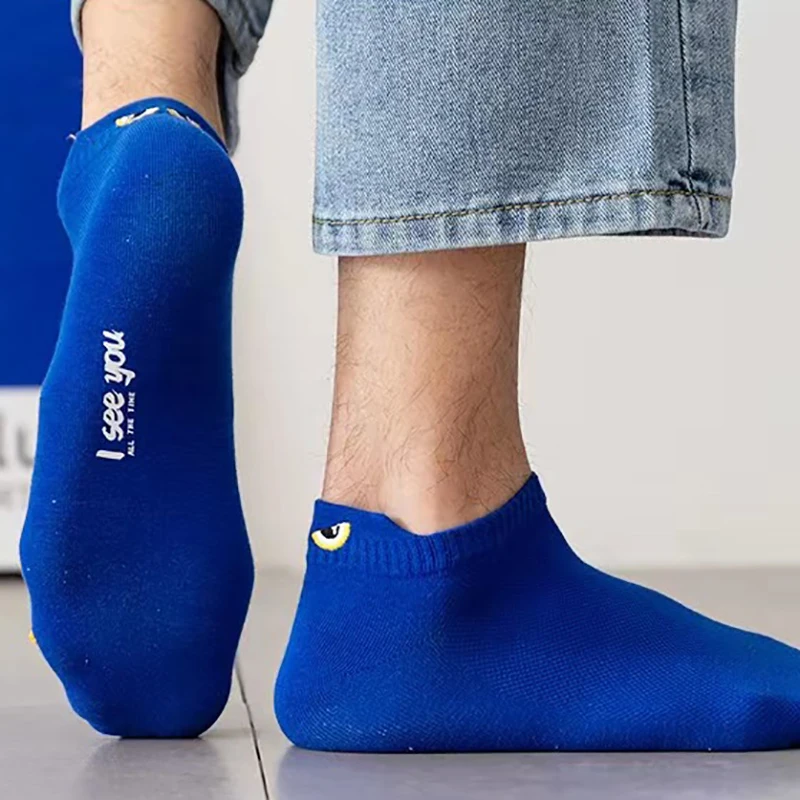 5/10 Pairs Man Short Socks Ankle Boat Socks Breathable Casual Athletic Socks Women Summer Thin Low-Cut Male Socks thumbnail 5