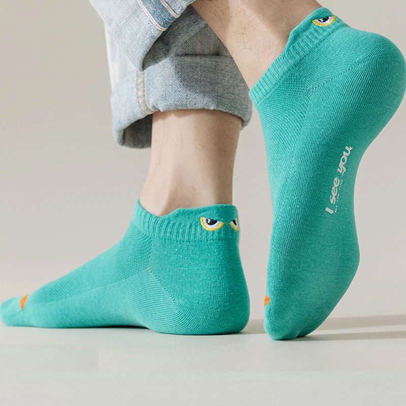 5/10 Pairs Man Short Socks Ankle Boat Socks Breathable Casual Athletic Socks Women Summer Thin Low-Cut Male Socks thumbnail 4