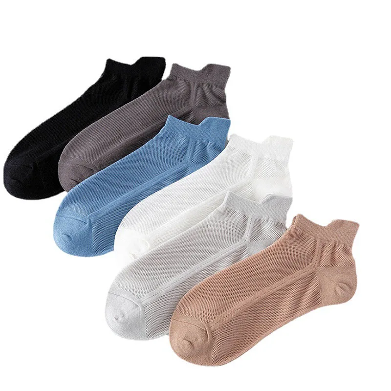 3Pairs Men's Socks Thin Breathable Comfy Deodorant Sweat-absorbing Low Cut Ankle Sports Sock Casual Ultra-thin Business Sox thumbnail 6