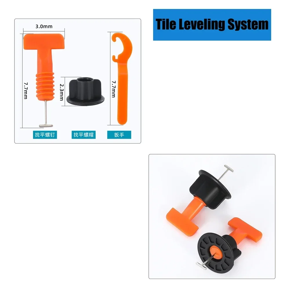 11-1202Pcs Top Ceramic Floor Tile Leveling System Clips Set Leveler Adjuster Tile Wall Laying Locator Spacer Construction Tool thumbnail 5