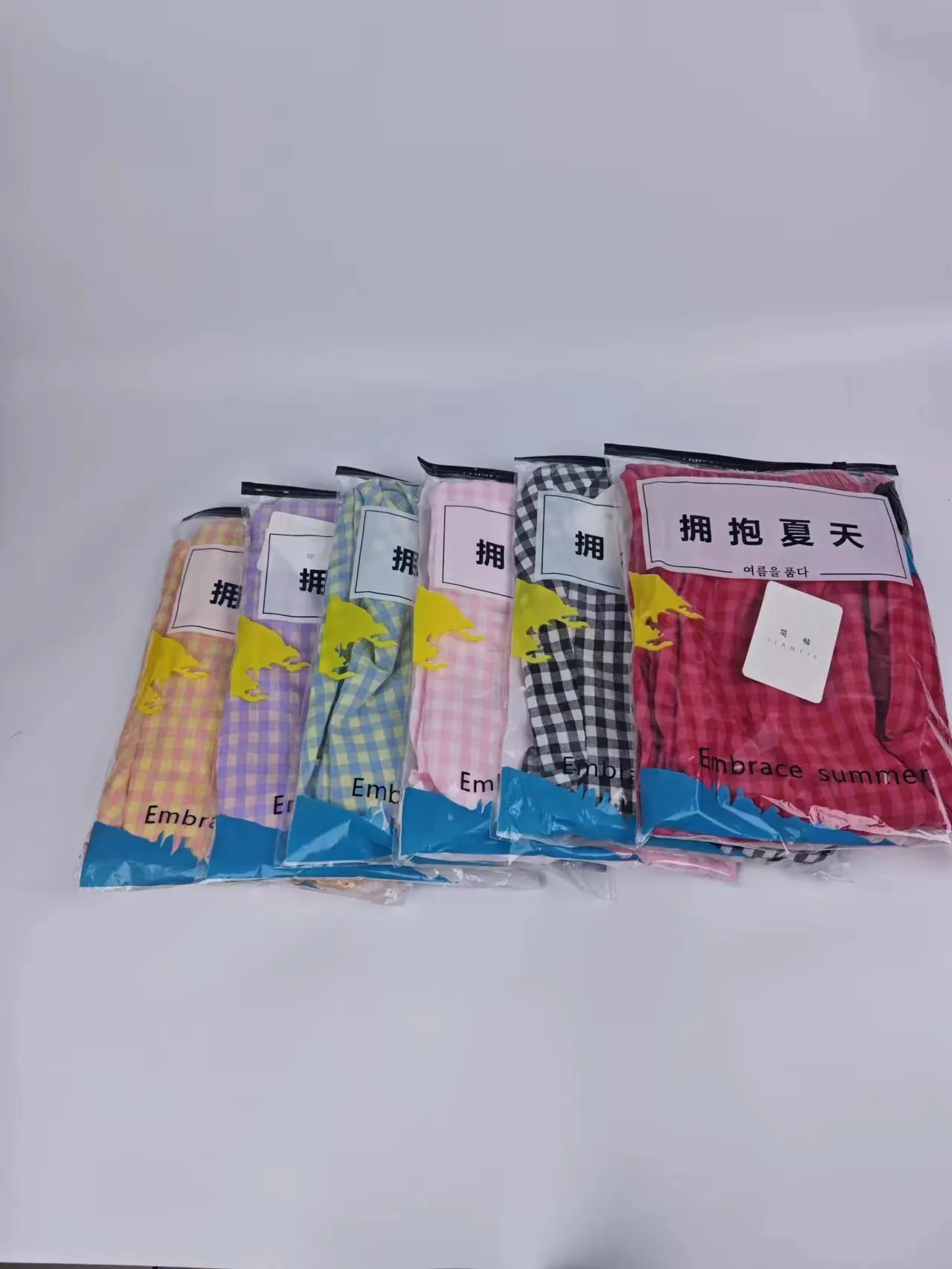 Summer Home Wear Plaid Nine-point Trousers Casual Relaxed Breathable Thin Elastic Waist Trousers Female Students Pajama Pants thumbnail 6