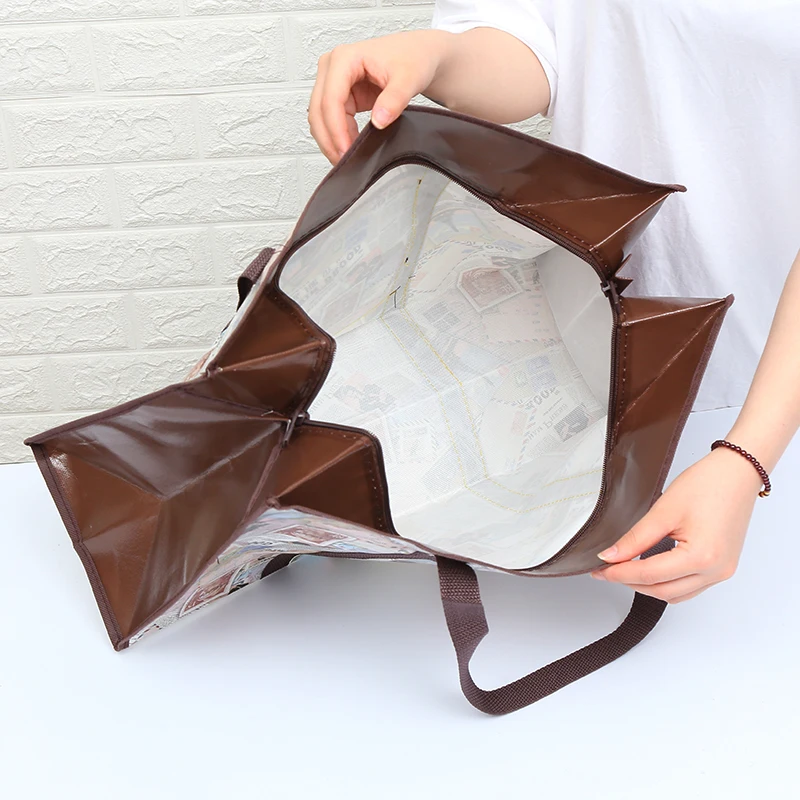 Oversized Duffle Moving House Storage Bag Woven Big Travel Quilt Clothes Waterproof Film Large Capacity Shipping Bag thumbnail 6