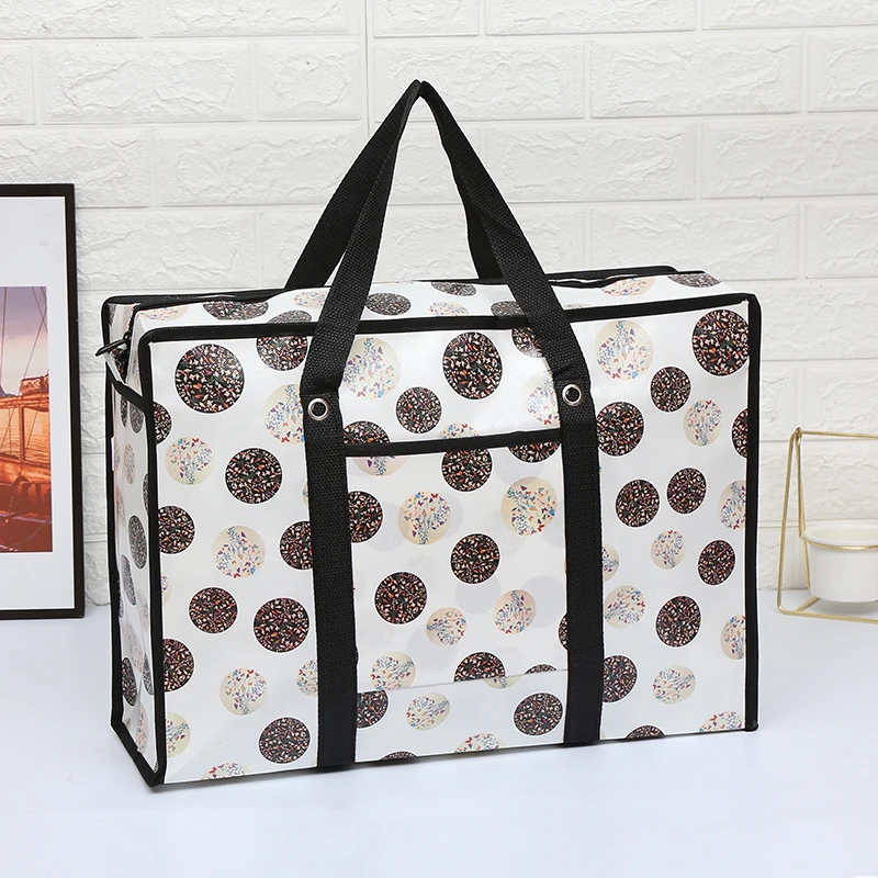 Oversized Duffle Moving House Storage Bag Woven Big Travel Quilt Clothes Waterproof Film Large Capacity Shipping Bag thumbnail 3