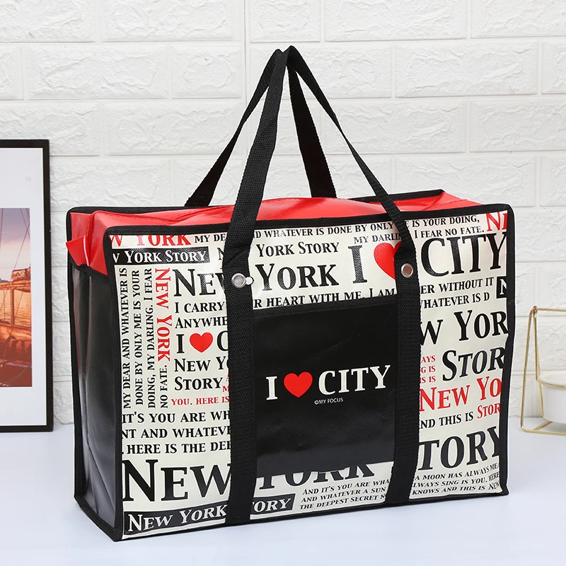 Oversized Duffle Moving House Storage Bag Woven Big Travel Quilt Clothes Waterproof Film Large Capacity Shipping Bag thumbnail 2