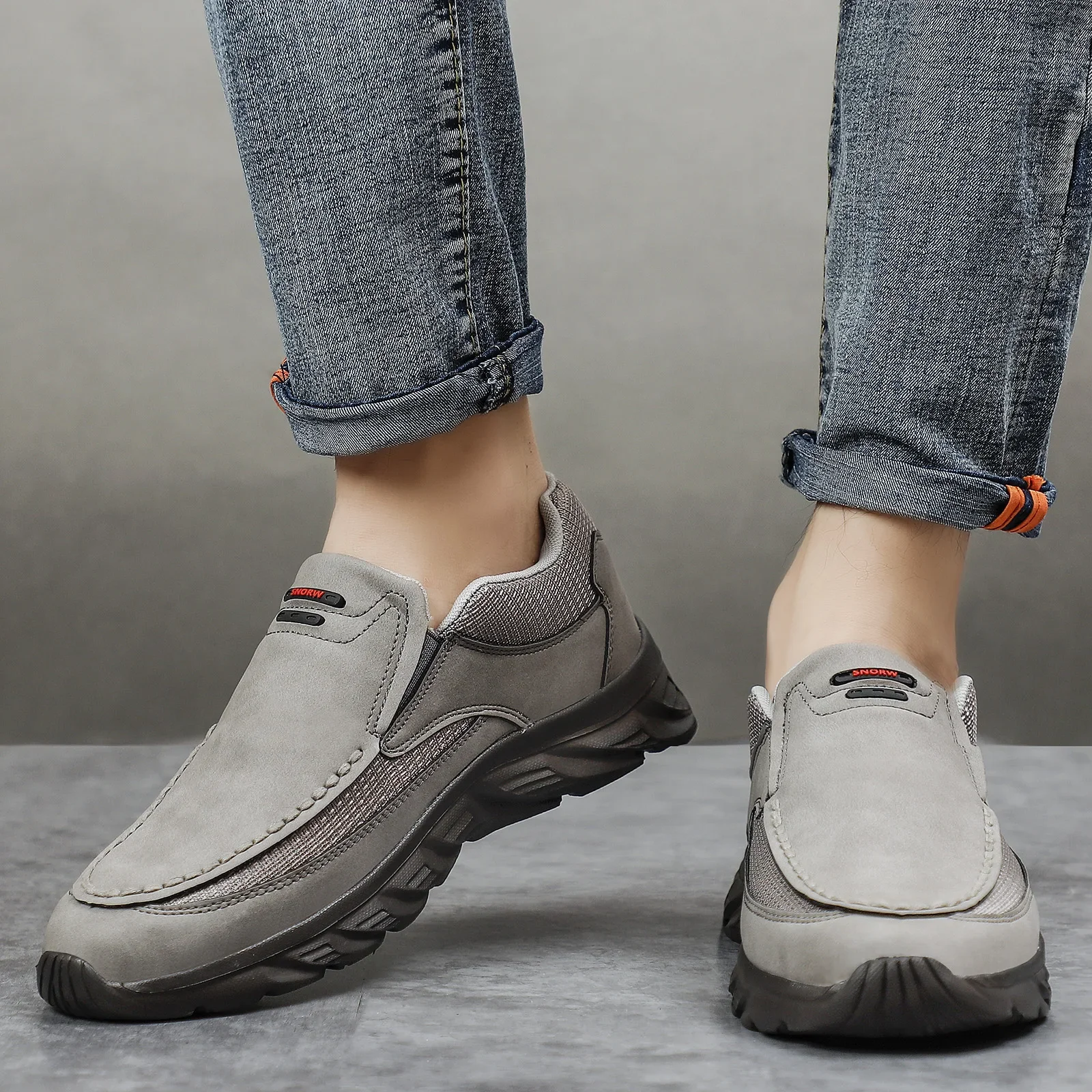 Men Leather Casual Shoes Breathable Loafers Men Sneakers 2024 New Male Comfortable Leather Flat Footwear Sneakers Men Shoes thumbnail 5