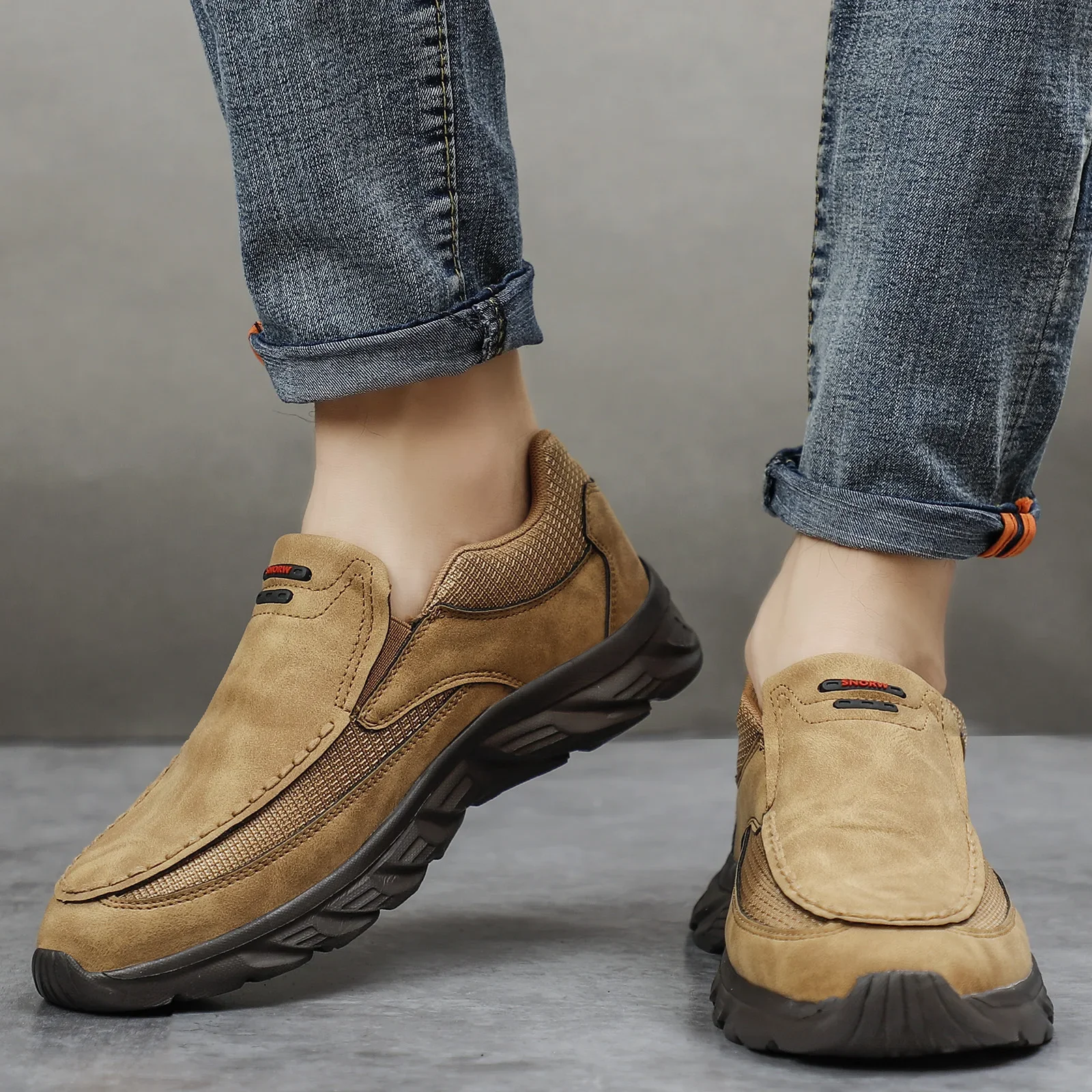 Men Leather Casual Shoes Breathable Loafers Men Sneakers 2024 New Male Comfortable Leather Flat Footwear Sneakers Men Shoes thumbnail 4