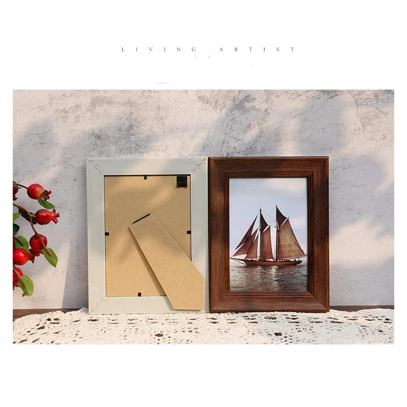 Retro Picture Frame Vintage Photo Frame Picture Display Wedding Photo Holder Desk Decor Porta Retrato Fotolijst thumbnail 5