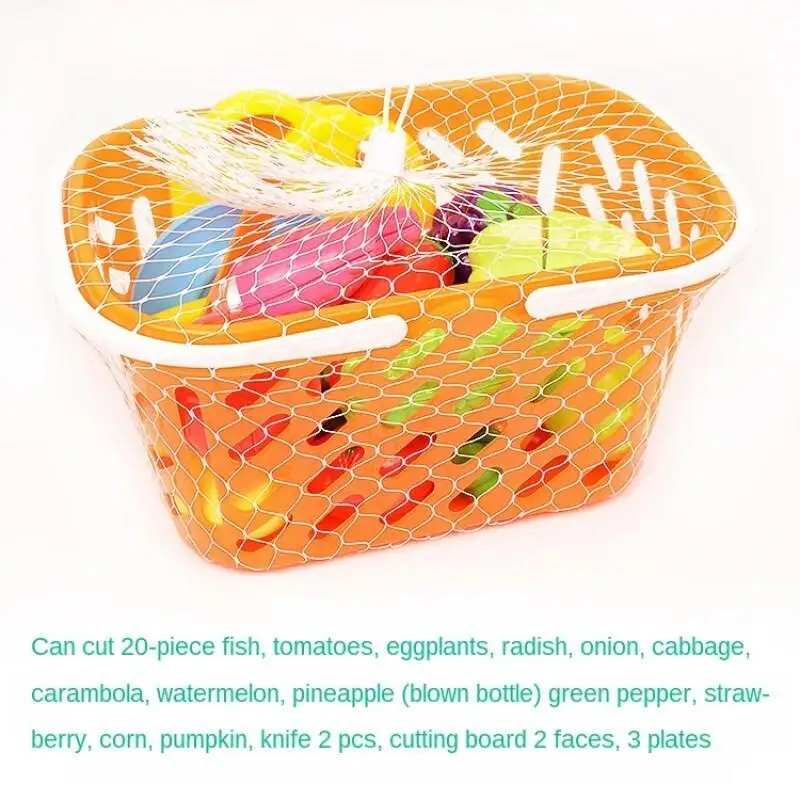 Cutting Play Food Set For Kids Simulation Kitchen Toys Pretend Play Montessori Cut Fruits Vegetables Toy for Toddlers Boys Girls thumbnail 2