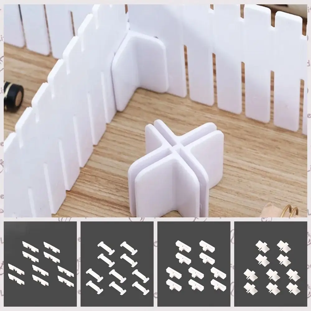 1 Set Drawer Divider Accessories DIY Storage Free Combination Partition Cross Buckle Fixing Clip Makeup Sock Underwear Organizer thumbnail 3