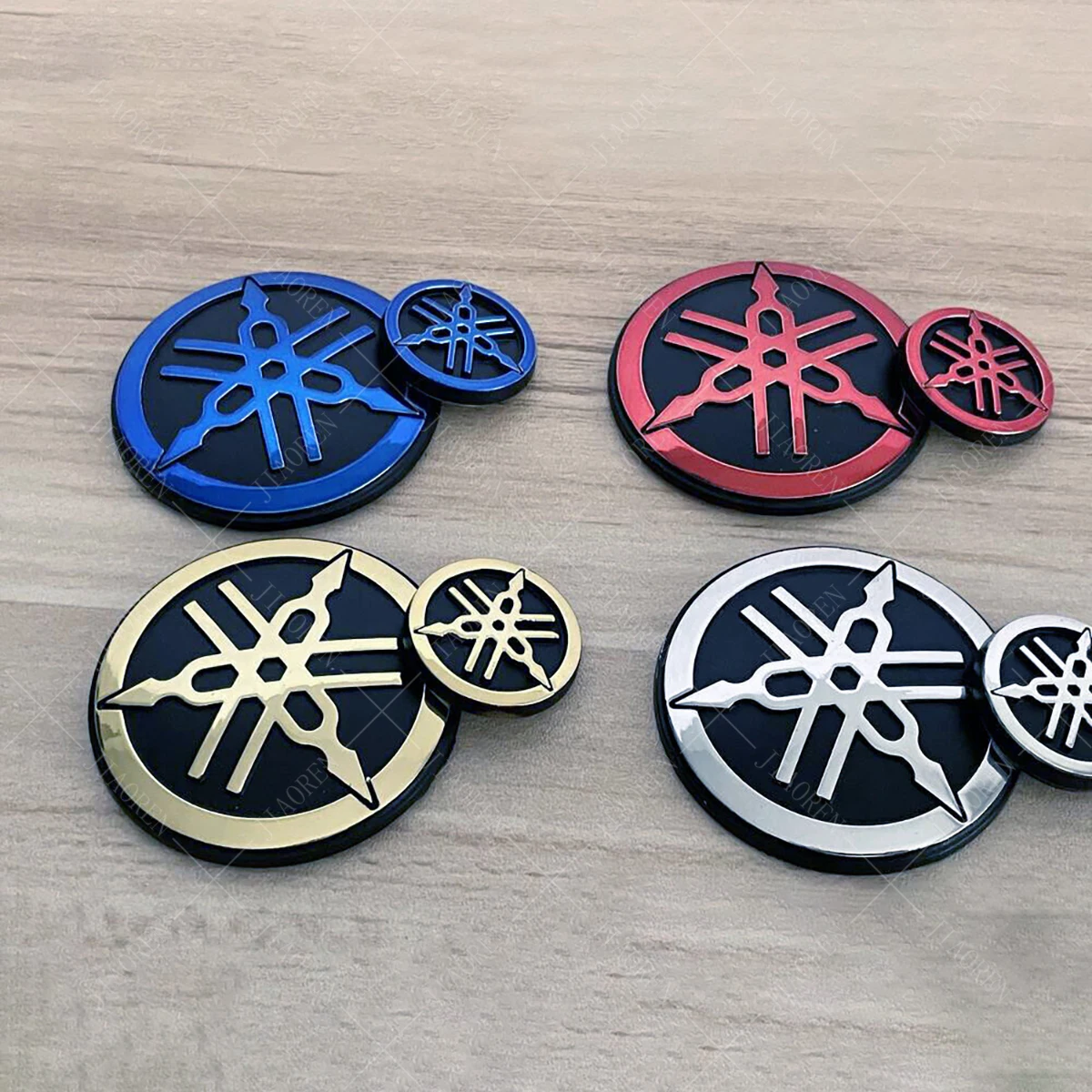 For Yamaha Stickers 3D Emblem Logo Decal Gold White Black Red Sticker thumbnail 3