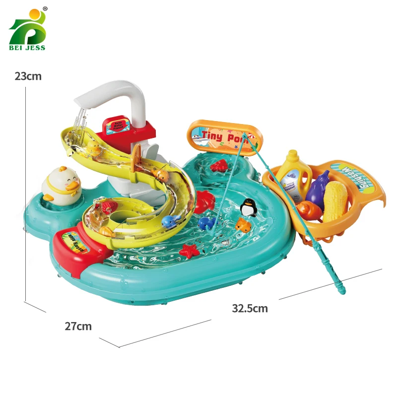 Children Electric Toy Sink Disheswash Water Simulation Food Fruit Kitchen Pretend Play Magnet Fishing Kids Education Toy Girl thumbnail 5