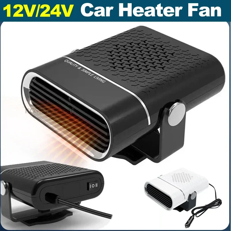Car Heater Fan 150W 12V/24V Car Heater Electric Cooling Heating Auto Windshield Defroster Defogging Demister Car Anti-Fog Heater