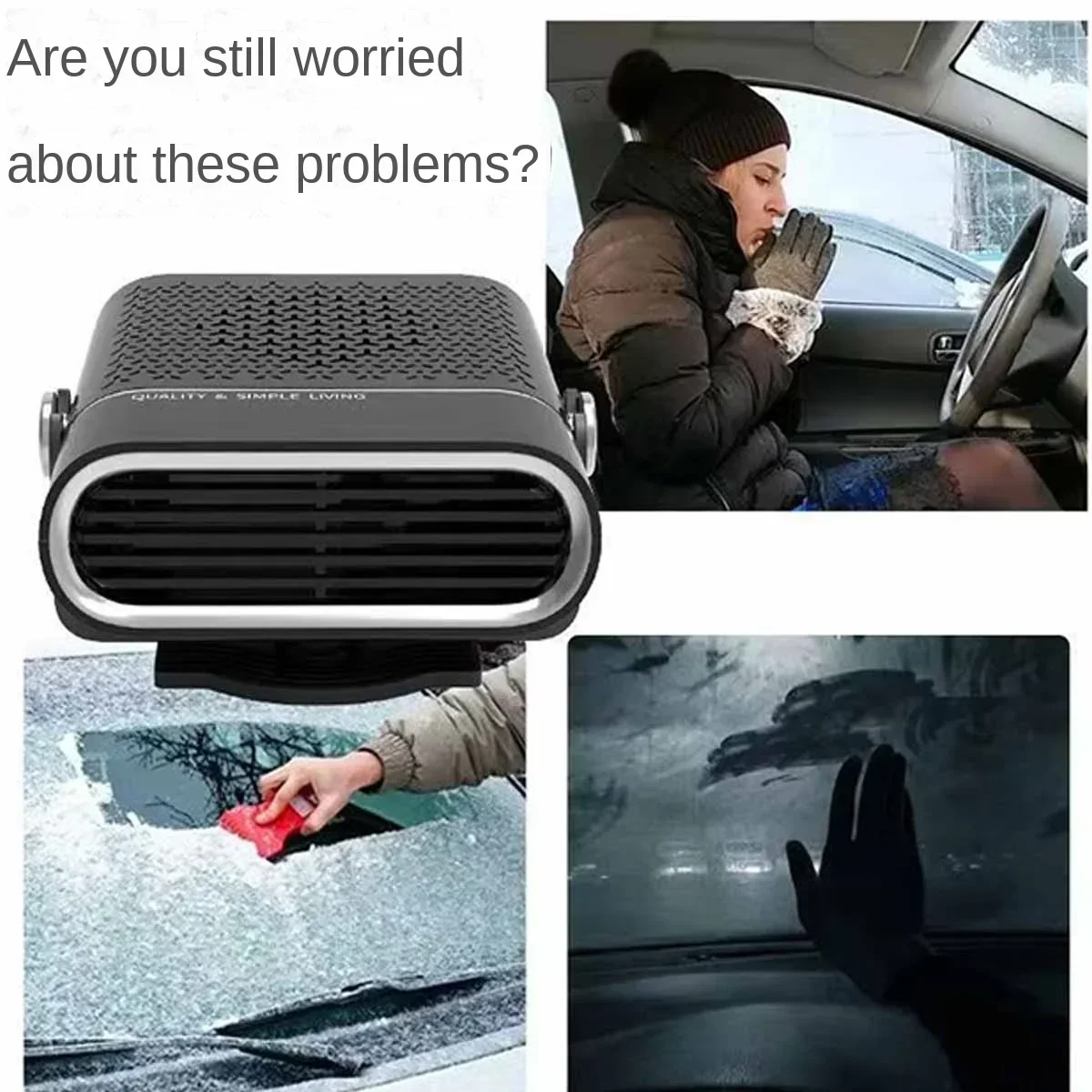 Car Heater Fan 150W 12V/24V Car Heater Electric Cooling Heating Auto Windshield Defroster Defogging Demister Car Anti-Fog Heater thumbnail 6