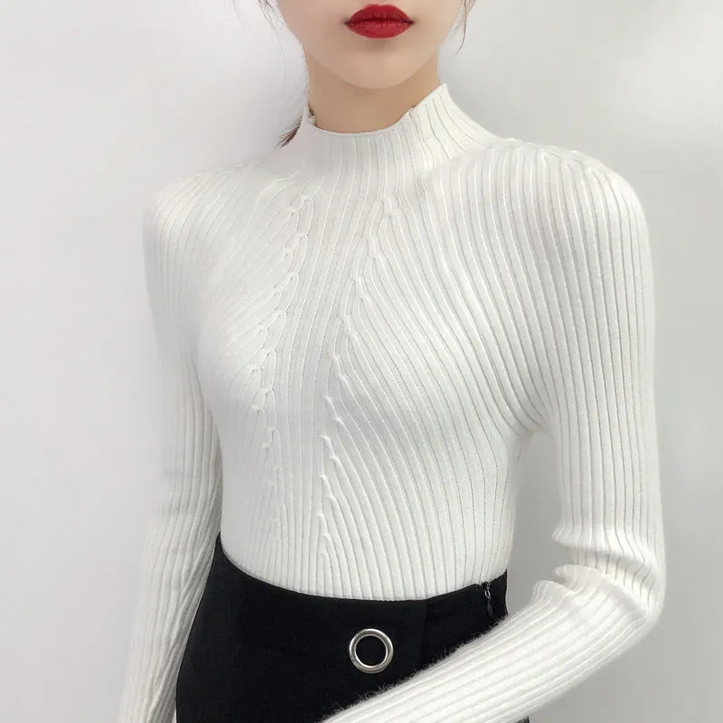 2026 Autumn Winter Turtleneck Sweater Women Basic Slim Pullover Women Sweaters And Pullovers Knit Jumper Ladies Tops thumbnail 3