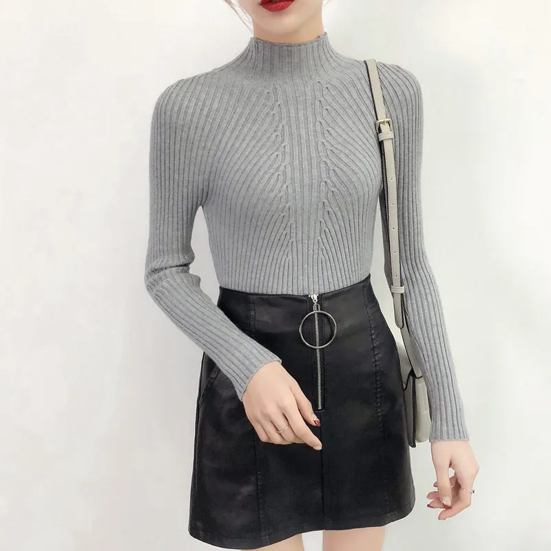 2026 Autumn Winter Turtleneck Sweater Women Basic Slim Pullover Women Sweaters And Pullovers Knit Jumper Ladies Tops thumbnail 6