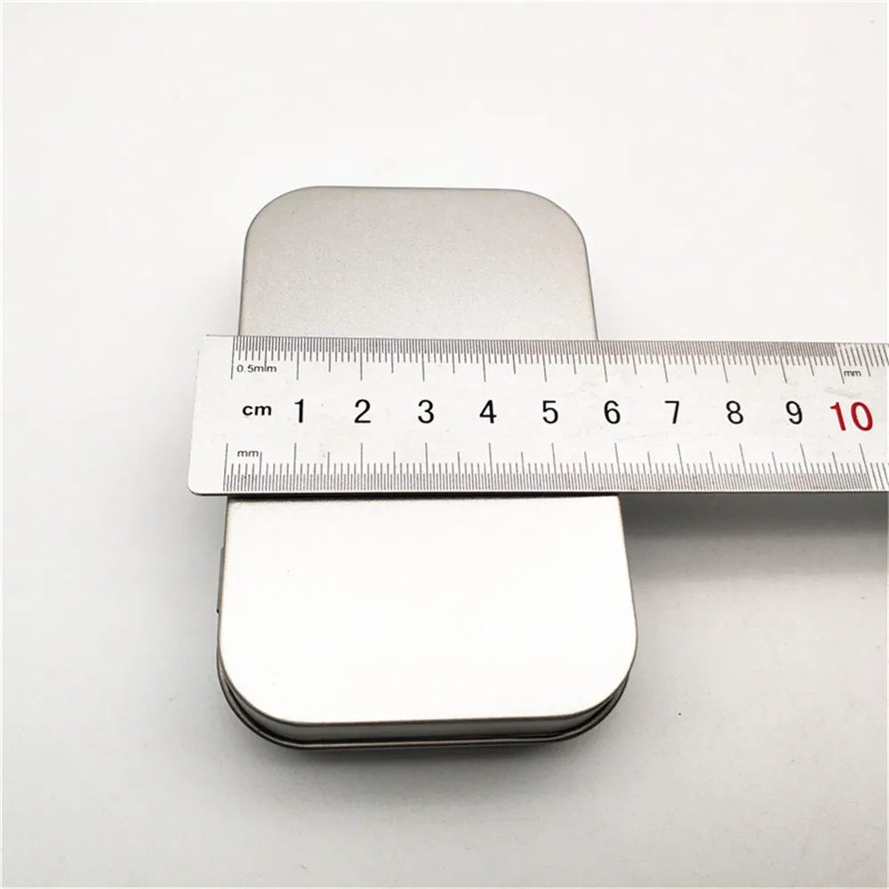 New Square Tin Storage Boxes Small Metal Storage Box Silver Jewelry Keys Coins Metal Box Tin Wedding Candy Storage Tin Can thumbnail 5