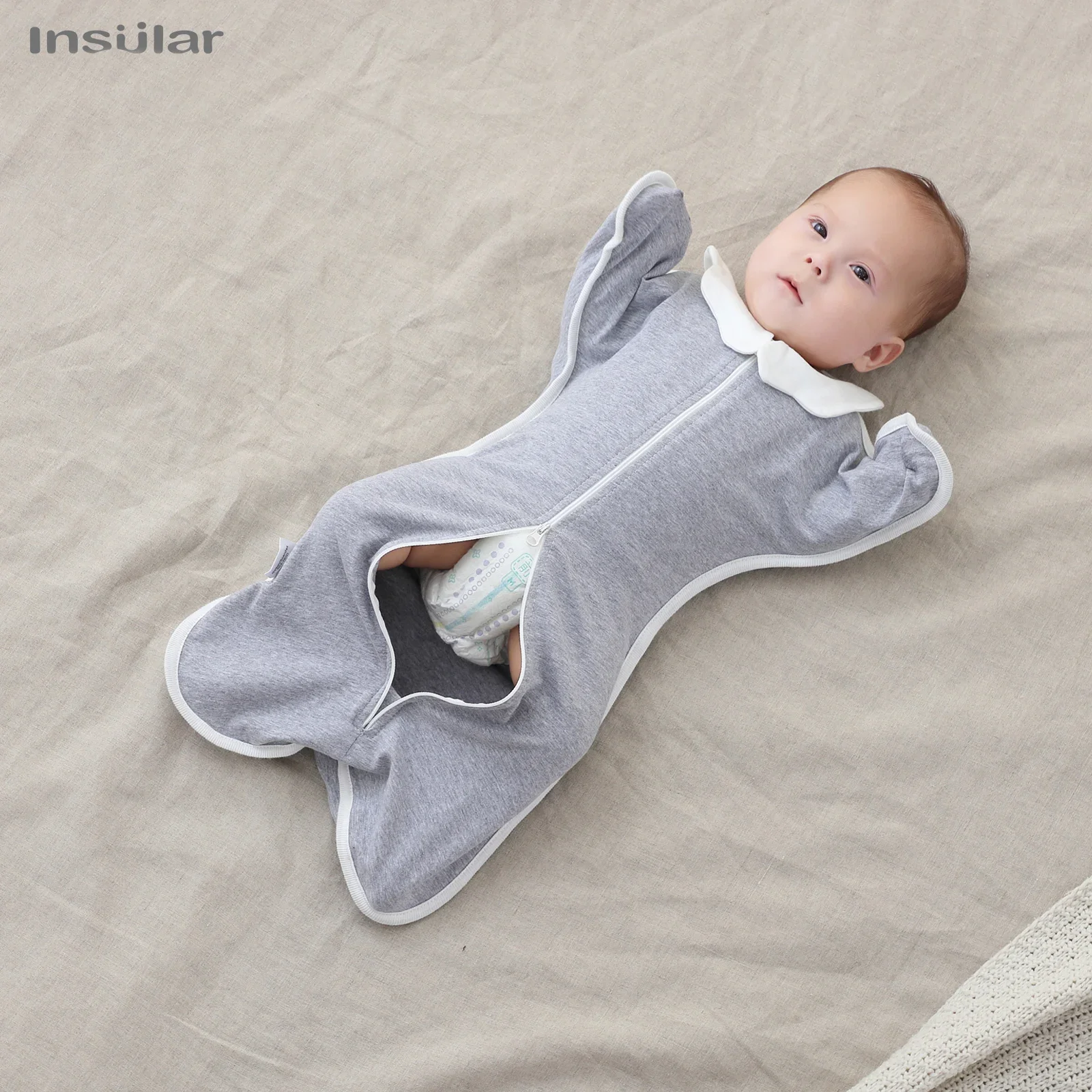 Newborn Baby Sleeping Bags Raised Hand Anti-shock Cotton Sleepsacks Baby Swaddling Blanket New Born Baby Items Saco De Dormir thumbnail 4