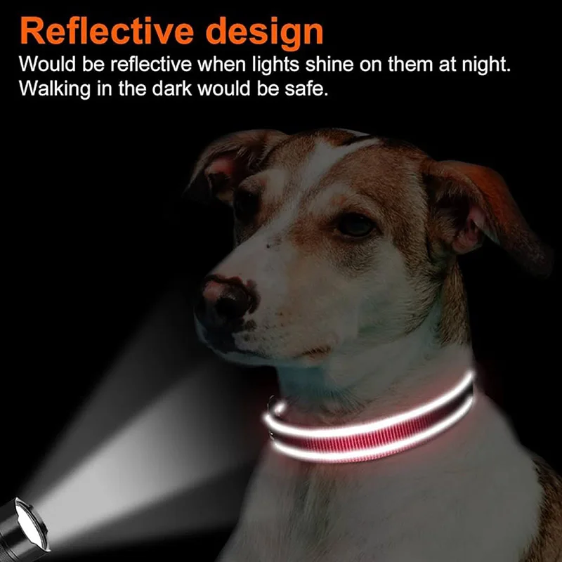 Reflective Dog Collar For Medium Large Dogs Soft Neoprene Padded Nylon Sturdy Adjustable Pets Collar for Medium Large Dogs thumbnail 3