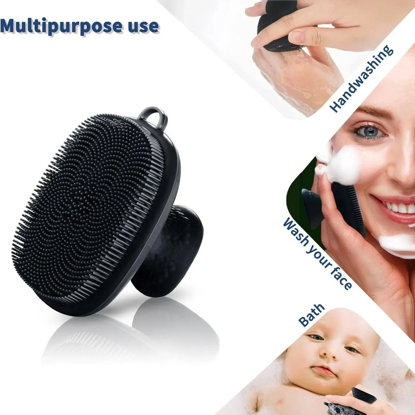 Silicone Face Scrubber for Men and Women Facial Cleansing Brush Silicone Face Wash Brush Manual Cleansing Skin Care Face Brushes thumbnail 3