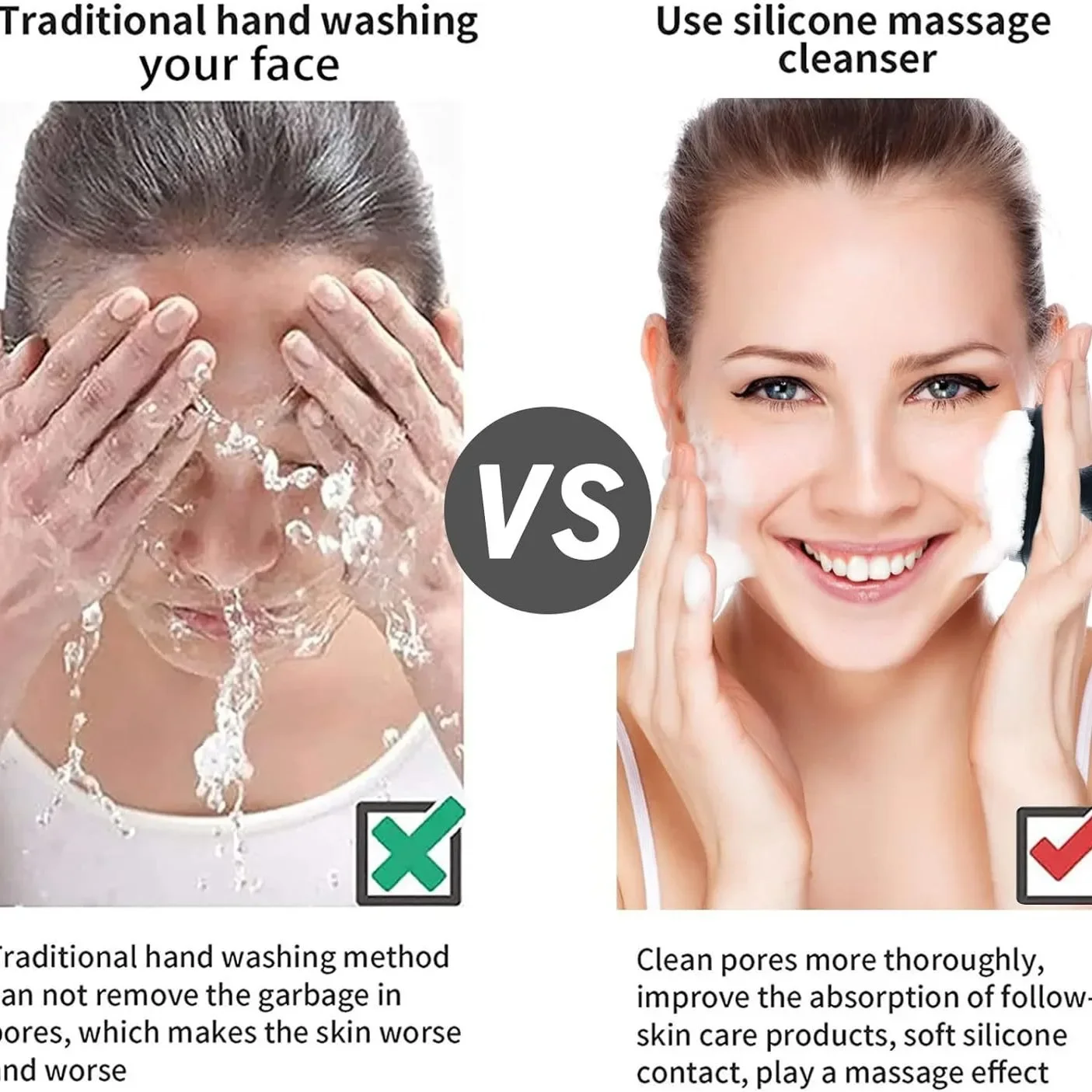 Silicone Face Scrubber for Men and Women Facial Cleansing Brush Silicone Face Wash Brush Manual Cleansing Skin Care Face Brushes thumbnail 4