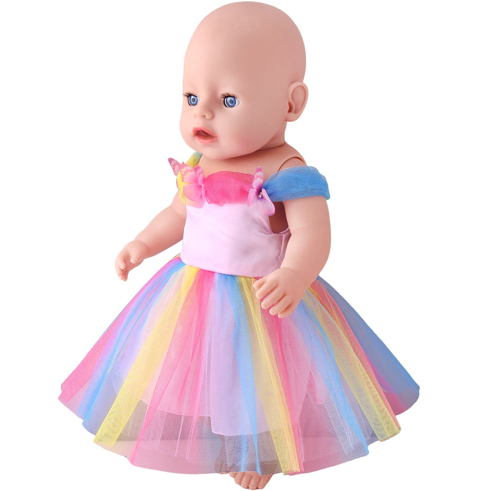 Cute Princess Tutu Skirt American 18 Inch Girl Doll Tulle Dress Children Toys Ours & Generation Dolls Cute Skirt Accessories thumbnail 3