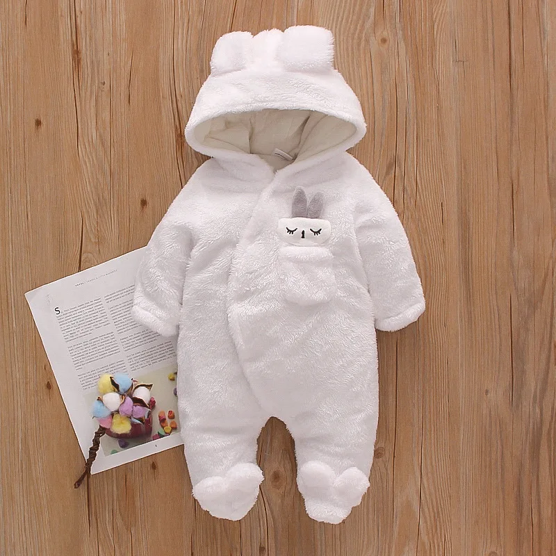 Autumn and Winter New Baby Plush Climbing Clothes Baby Warm and Thick Cartoon Dog Rabbit Cute Cotton Clothes for 0-2 Years thumbnail 2
