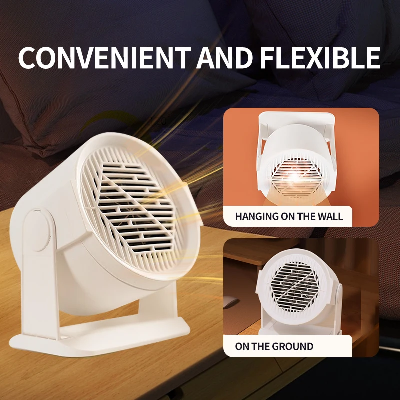 EU Heating Cooling Small Heater Home Bedroom Dormitory Office Energy Saving Safety Quiet Rotating Shaking Head Electric Heater thumbnail 4