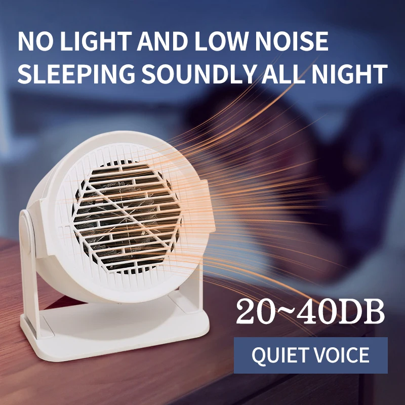 EU Heating Cooling Small Heater Home Bedroom Dormitory Office Energy Saving Safety Quiet Rotating Shaking Head Electric Heater thumbnail 3