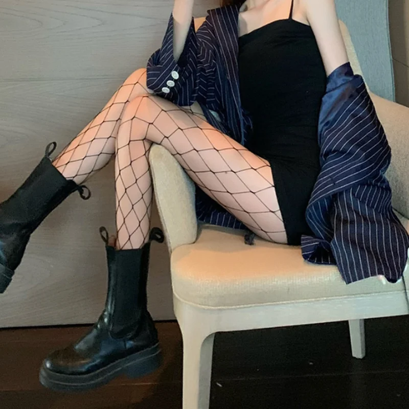 Sexy  Fishnet Stockings Women's Tights Fishnet Mesh Long Nylon Tights Body Stockings Fish Net Pantyhose High Waist Hosiery thumbnail 2