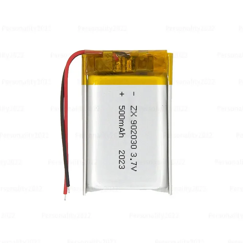 500mAh 902030 3.7V Li Polymer Battery  Li-ion Battery for Solar Light DVD Tracker Anti-theft Device GPS Lipo Rechargeable Cell thumbnail 3