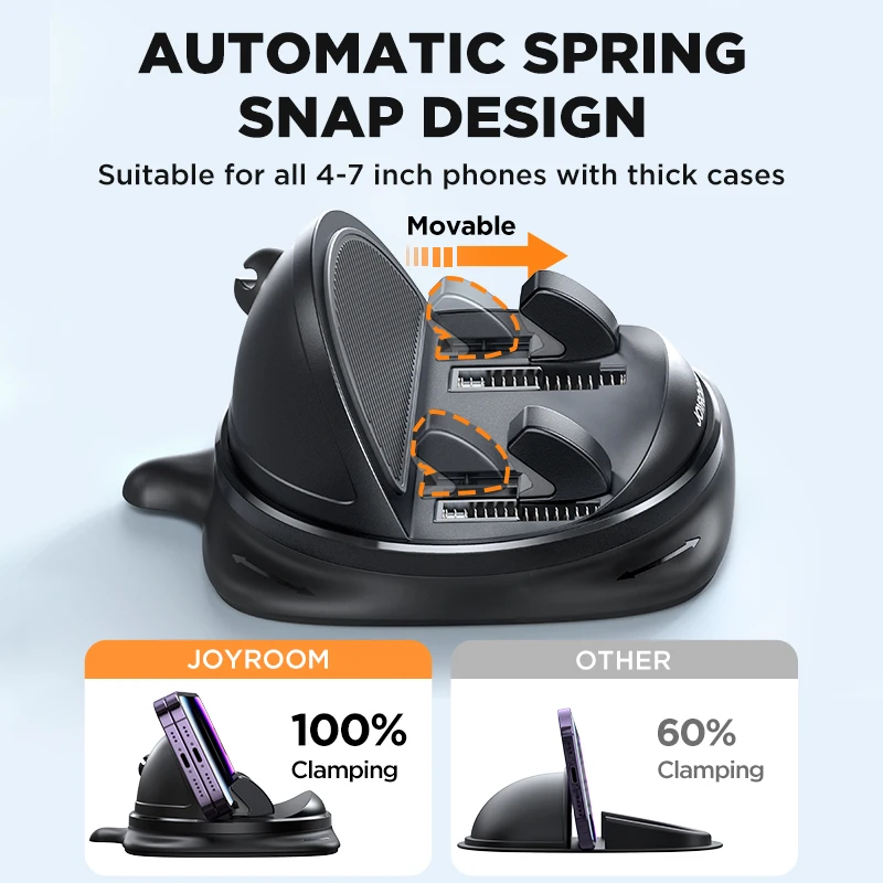 Joyroom Universal Dashboard Car Phone Holder Upgraded Reusable Silicone Phone Mount for Car Dash Anti-Slip Pad Mat Phone Holder thumbnail 5