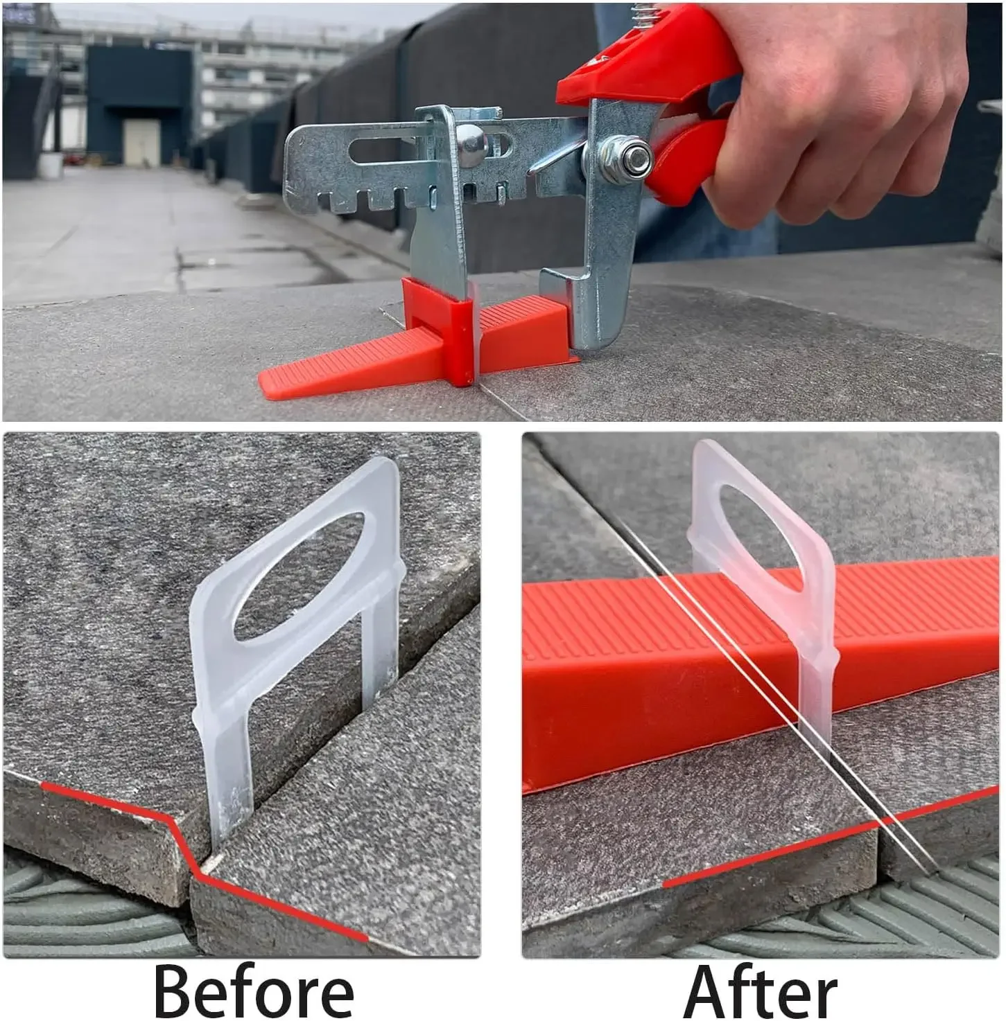 100-1500Pcs 0.35/0.5/1/1.5/2/2.5/3MM Tile Spacers Tile Leveling System Clips for Ceramic Tile Laying Leveling Construction Tools thumbnail 6