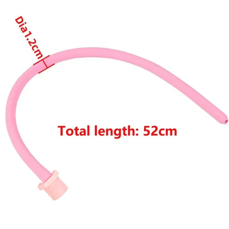 Pink Douche Silicone Enema Syringe Small Long  Anal Shower Cleaning Head Anal Beads Butt Plug Nozzle Tip Faucet Attachment Gay thumbnail 4