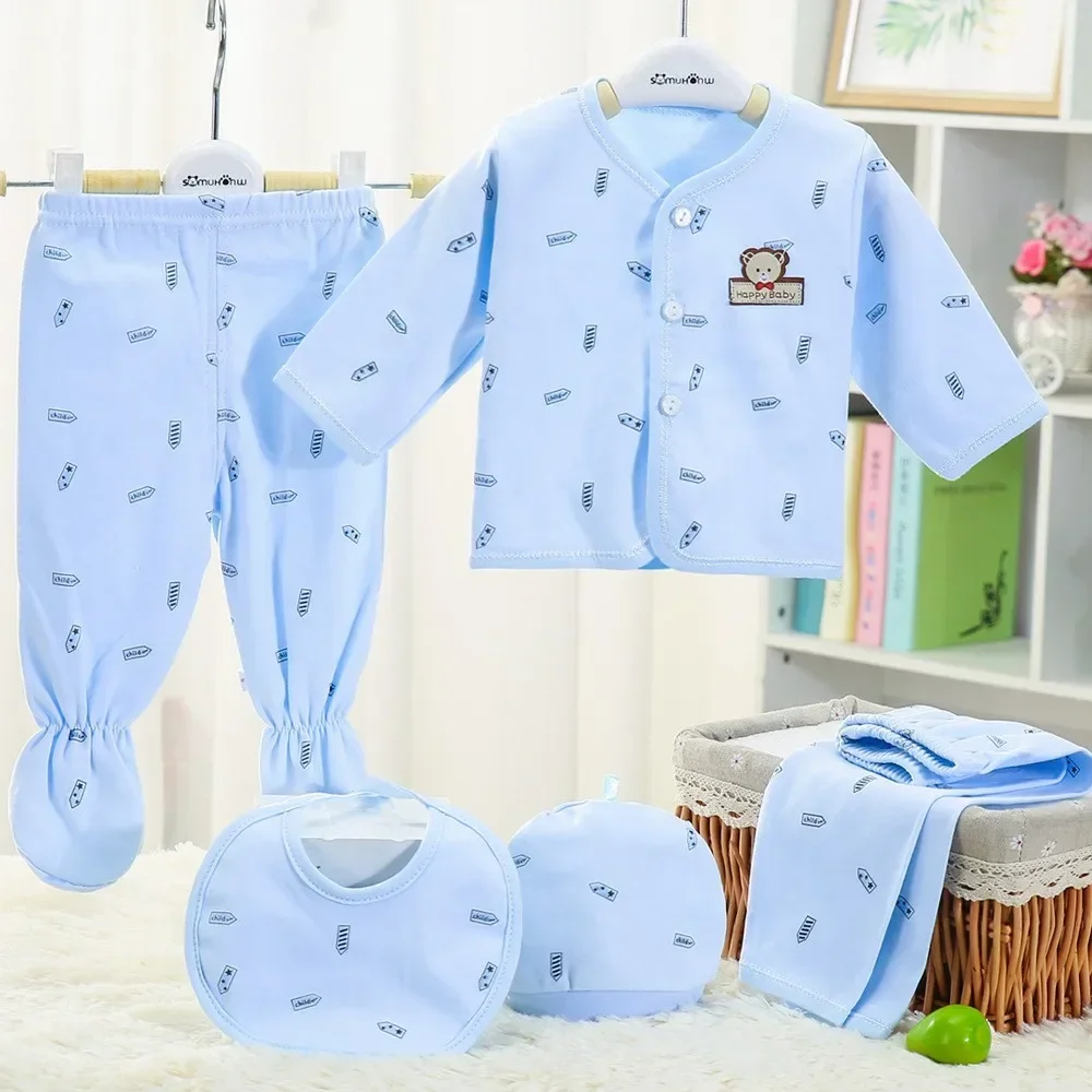 5pcs/set Children's Clothing Baby Hedgehog Newborn Set Pure Cotton 0-3M Baby Clothes Spring Autumn Pure Cotton Underwear Set thumbnail 6