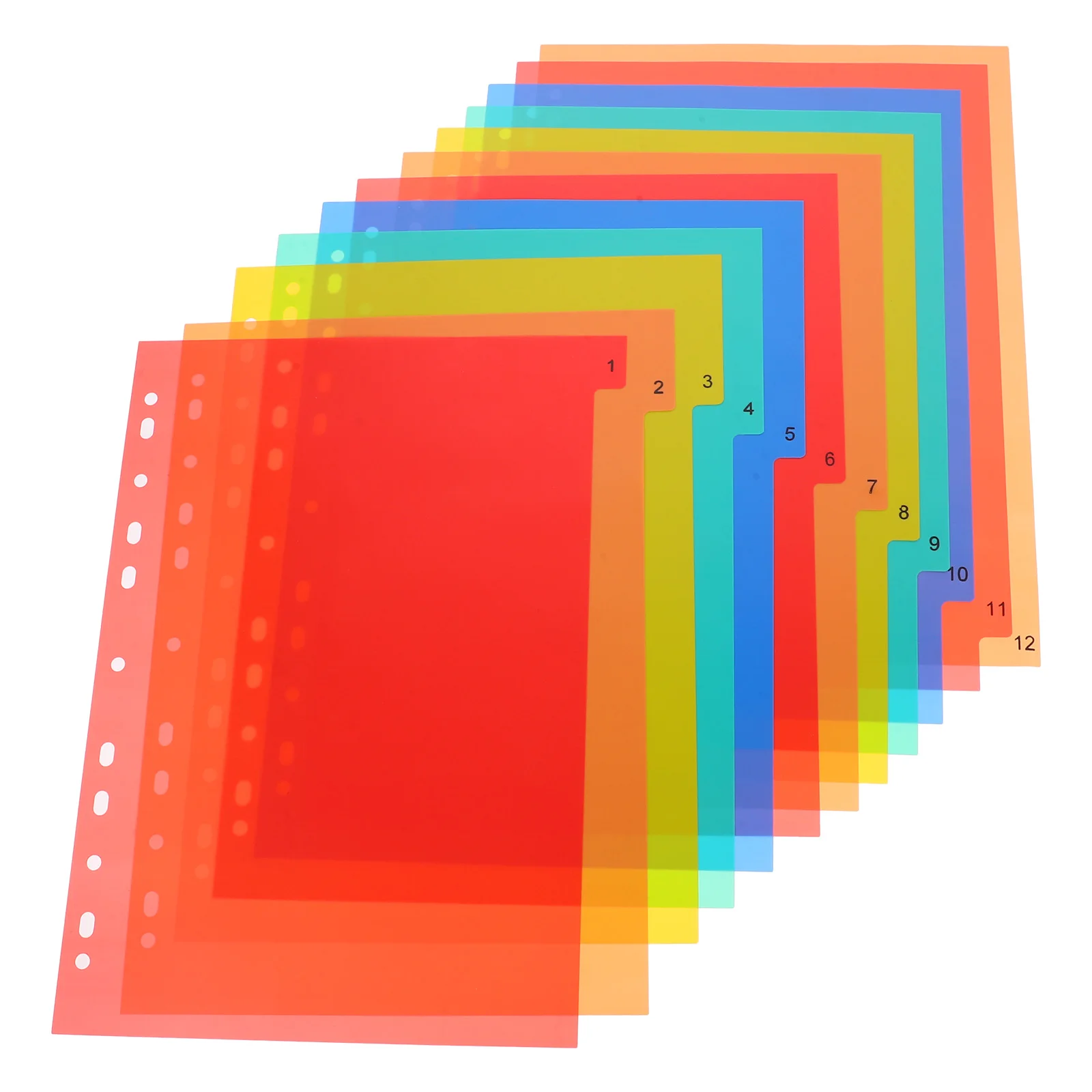 A4 Separated Loose Leaf Page Dividers Folder Number File PP Book Binder Plastic Binders Tabs Book Binder Dividers A4 Page Marker thumbnail 6