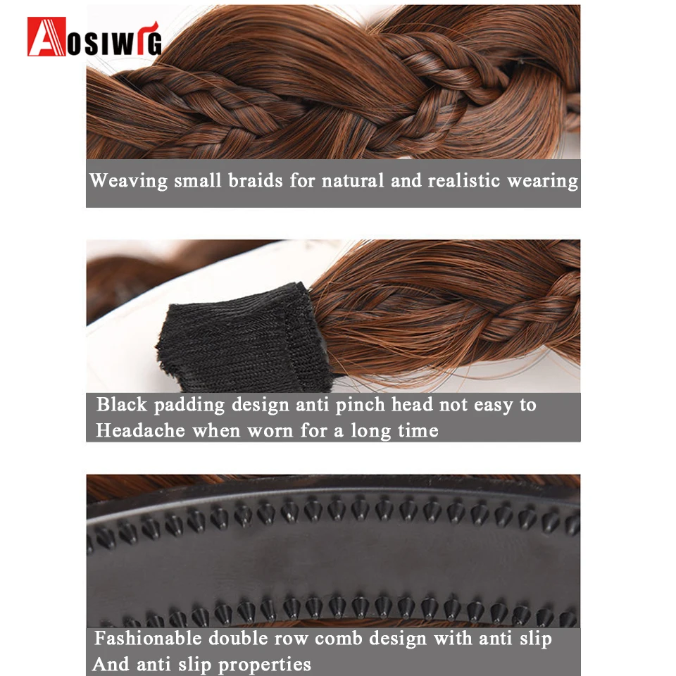 Synthetic Fishbone Braided Headband Hair Belt Plaited Hairband Bohemian Style Women Hairstyle Hairpieces Headwear Accessories Bl thumbnail 6