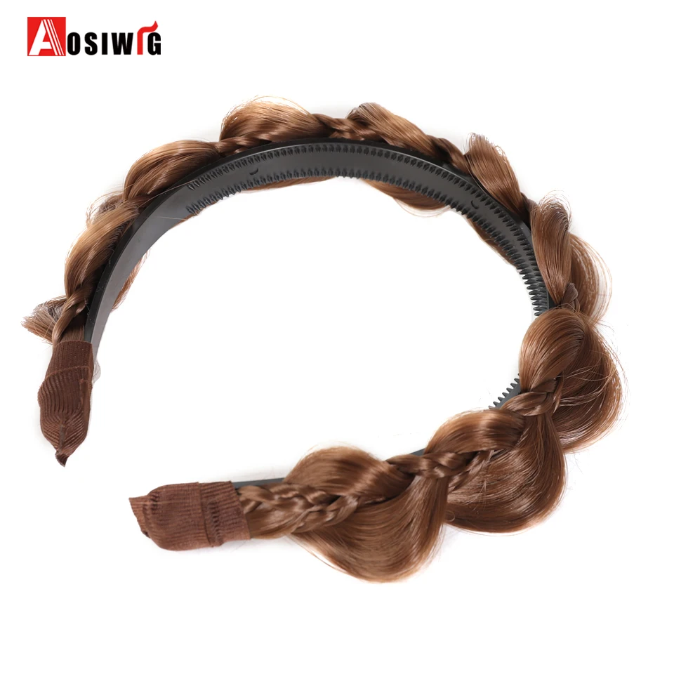 Synthetic Fishbone Braided Headband Hair Belt Plaited Hairband Bohemian Style Women Hairstyle Hairpieces Headwear Accessories Bl thumbnail 2